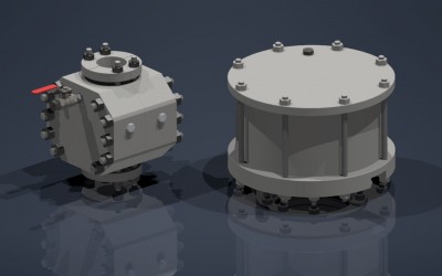 3D render of clamps